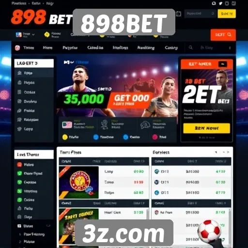 Interface do site 898BET é acessível para usuários iniciantes